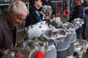  One of the DC-2 engines which is being restored 