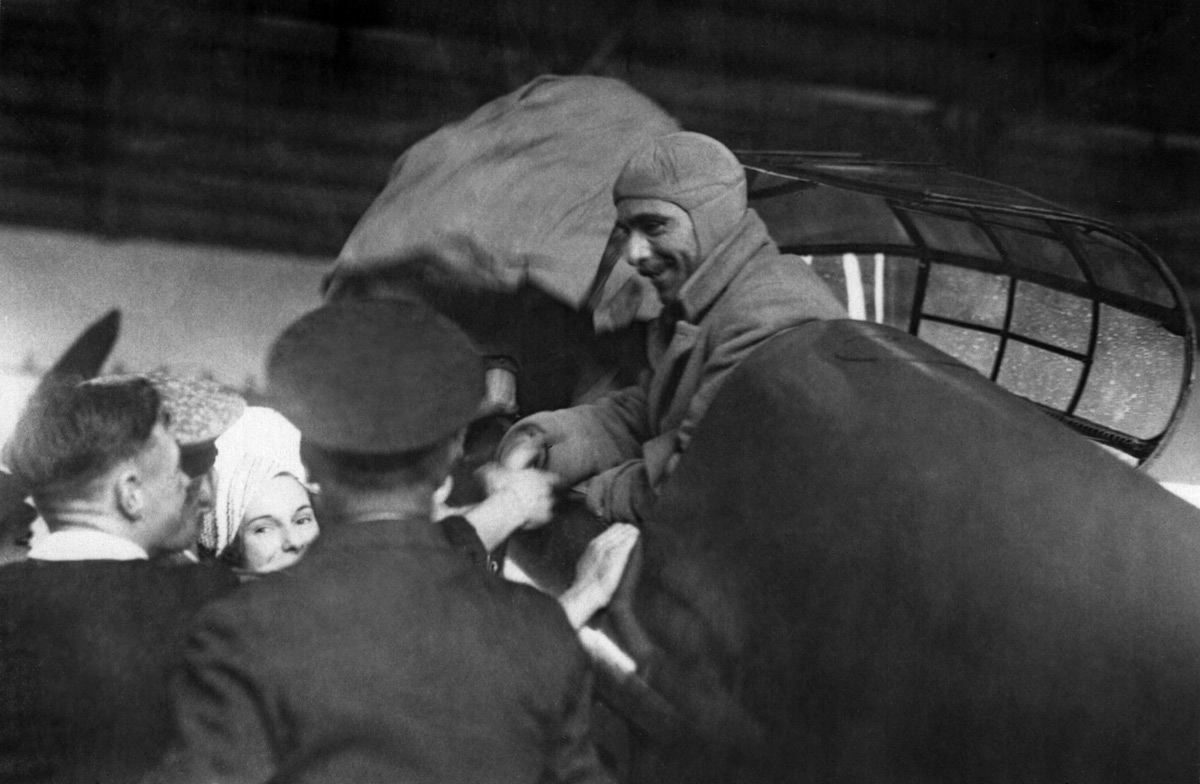  An exhausted Scott and Campbell Black being greeted at Laverton 