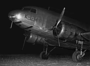  The KLM 'Uiver' DC-2 at Charleville on the evening of 24 October 1934 prior to departing for Melbourne (State Library QLD) 