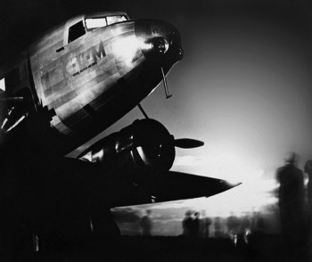  The KLM 'Uiver' DC-2 at Charleville on the evening of 24 October 1934 prior to departing for Melbourne (State Library QLD) 