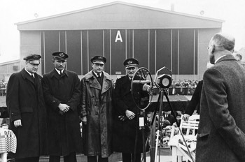  The KLM 'Uiver' DC-2 crew at the welcome ceremony in the Netherlands after their return from Australia 