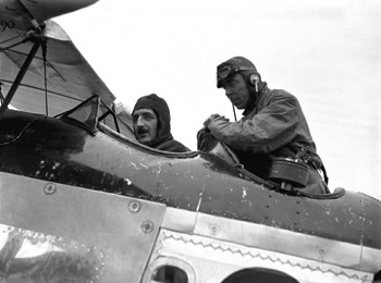  Flying Officer Cyril Davies and Lieutenant Commander Clifford Hill in their Fairey IIIF 'Time and Chance' (finished 11th) 
